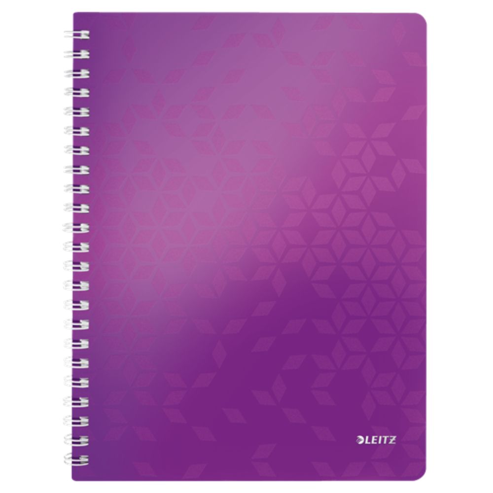 Poznámkový blok A4 80 listov Leitz Wow Purple štvorčekový