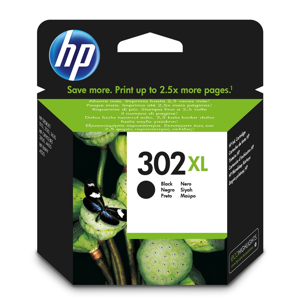 HP 302XL (F6U68AE) Black ORIGINAL