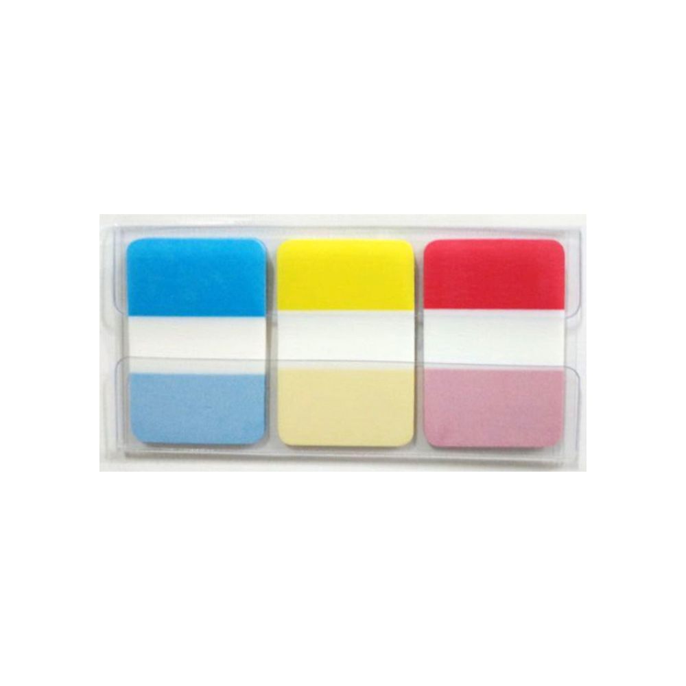 Samolepiace záložky plastové 25x38mm 3x22 lístkov Bluering® mix farieb