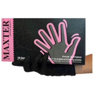 Nitrilové rukavice bez púdru veľkosť L 100ks Maxter čierne