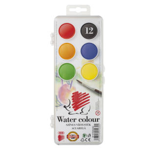 Vodové farby ICO 12 farieb priemer 23mm