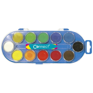 Vodové farby Connect 12 farieb priemer 30mm