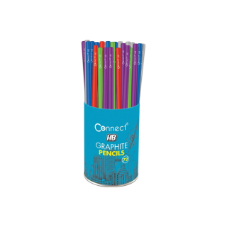 Ceruzka grafitová HB Connect balenie 72ks mix farieb