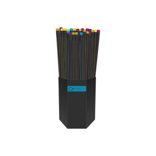 Ceruzka grafitová HB s gumou Connect balenie 72ks čierna