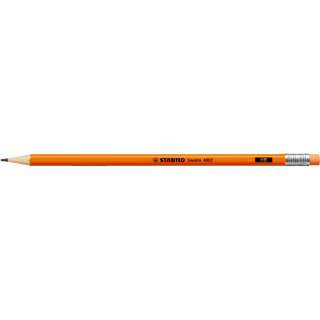 Ceruzka grafitová HB s gumou STABILO Swano 4907 neónová oranžová