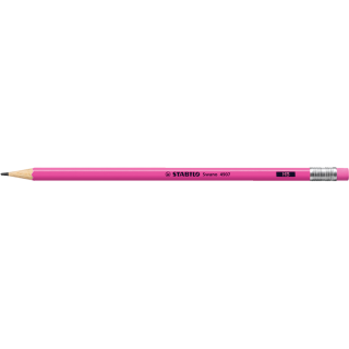 Ceruzka grafitová HB s gumou STABILO Swano 4907 neónová ružová