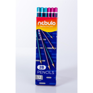 Ceruzka grafitová 2B NEBULO trojhranná