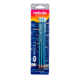 Ceruzka grafitová HB NEBULO trojhranná 3ks v balení