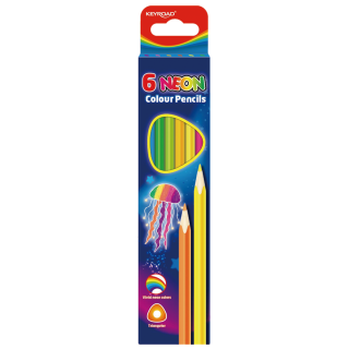 Sada farebných ceruziek Keyroad Neon 6 neónových farieb