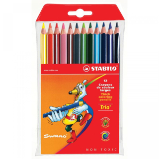 Sada farebných ceruziek STABILO TRIO 12 farieb