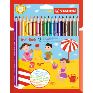 Sada farebných ceruziek STABILO TRIO 18 farieb