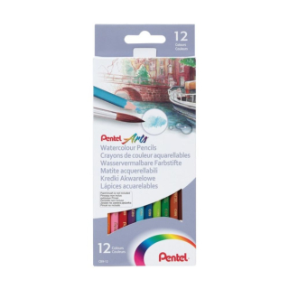 Sada farebných akvarelových ceruziek Pentel Arts 12 farieb