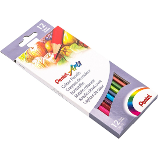 Sada farebných ceruziek Pentel Arts 12 farieb
