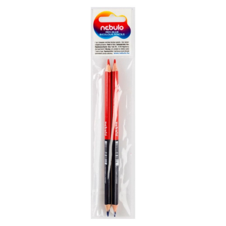Ceruzka dvojfarebná Nebulo červená-modrá 2ks v balení