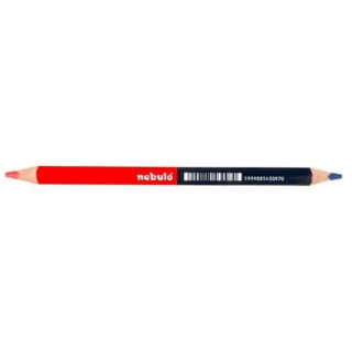 Ceruzka dvojfarebná Nebulo Jumbo červená-modrá