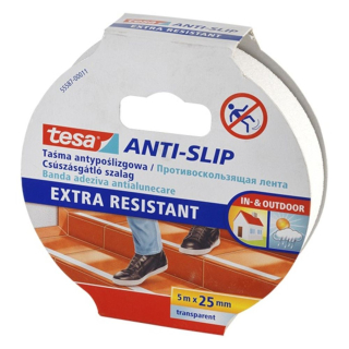 Protišmyková páska 25mm x 5m Tesa Anti-Slip Extra Resistant transparentná