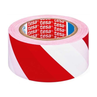Vyznačovacia páska 50mm x 33m Tesa červeno-biela