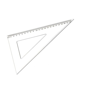 Pravítko trojuholník 22,5cm Antilop transparentné