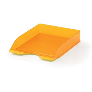 Odkladač stolový Durable Basic priehľadný oranžový