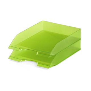 Odkladač stolový Durable Basic priehľadný zelený