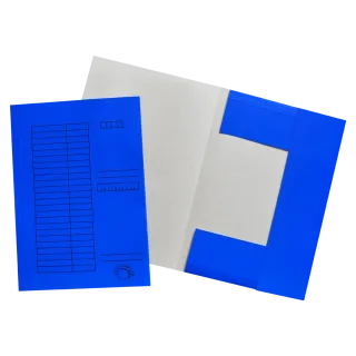 Kartónový obal s chlopňami a tabuľkou A4 230g Bluering® modrý
