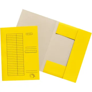 Kartónový obal s chlopňami a tabuľkou A4 230g Bluering® žltý