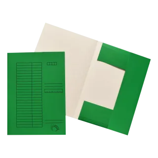 Kartónový obal s chlopňami a tabuľkou A4 230g Bluering® zelený
