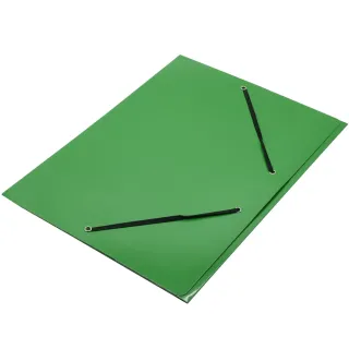 Kartónový obal s chlopňami a gumičkou A4 400g Fornax zelený lesklý