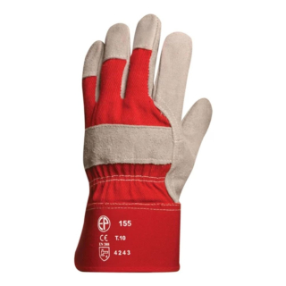 Pracovné rukavice kožené veľkosť č. 9 (L) červené