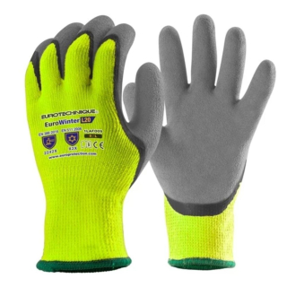 Akrylové rukavice podšité Hi-Viz veľkosť č. 9 (L) žlté