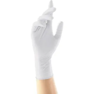 Latexové rukavice bez púdru veľkosť M 100ks GMT biele