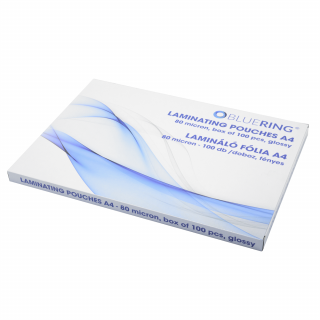 Laminovacia fólia A4, 80 mikrónov, 100ks, lesklá, Bluering®