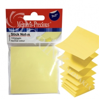 Samolepiaci blok žltý, 76x76 mm
