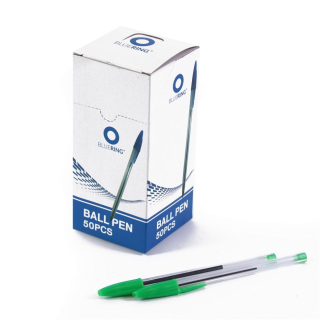 Jednorázové guľôčkové pero Bluering®, náplň zelená
