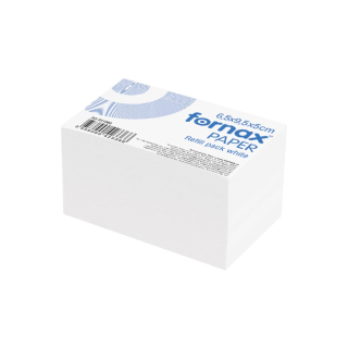Blok kocka lepená biela, 6,5 x 9,5 x 5 cm, Fornax