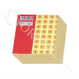Samolepiaci blok žltá kocka Memoris 75x75 mm