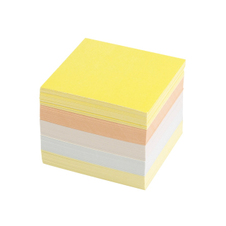 Blok kocka nelepená farebná, 8x8x6,5 cm, Bluering®