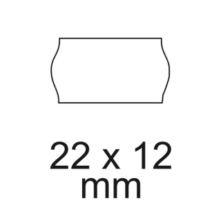 Cenové etikety 22x12mm 10 roliek v balení, Meto biele