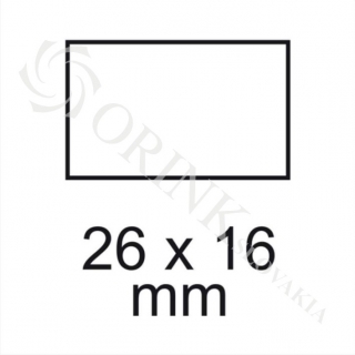 Cenové etikety 26 x 16 mm, S, obdĺžnik