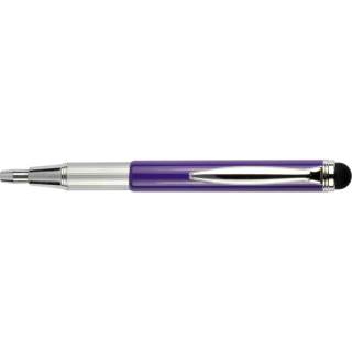Guľôčkové pero fialové teleskopické a dotykové ZEBRA Stylus náplň modrá