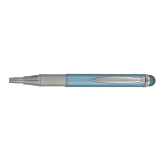 Guľôčkové pero svetlomodré teleskopické a dotykové ZEBRA Stylus náplň modrá