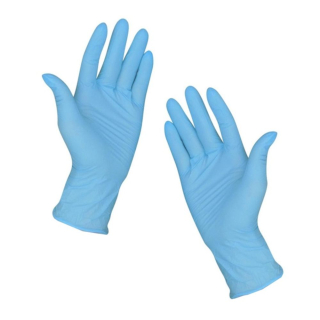 Nitrilové rukavice bez púdru veľkosť S 100ks GMT modré