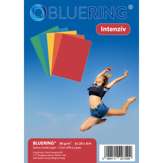 Farebný kopírovací papier A4 80g, 5x20ks, INTENSIVE COLOR MIX, Bluering®
