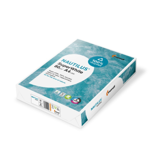 Kopírovací papier A4 80g 500ks 100% recyklovaný, NAUTILUS SuperWhite