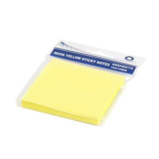 Samolepiaci blok neónovo-žltý, 76x76 mm, 80 listov, Bluering®