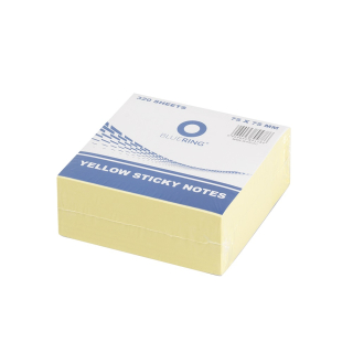 Samolepiaci blok žltá kocka 76x76mm 320 listov, Bluering®