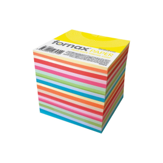 Blok kocka lepená farebná, 9x9x9 cm, Fornax Intense