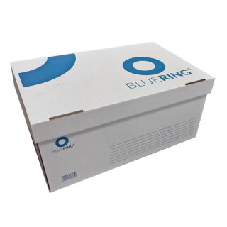 Archivačná škatuľa 54x36x25 cm bielo-modrá, Bluering®
