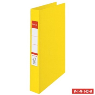 Zakladač A4 4-krúžkový, šírka 4,2cm, žltý, Esselte Standard Vivida