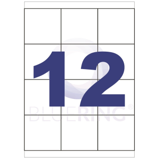 Etikety samolepiace 70x67,7mm (12/A4), 100ks, Bluering®